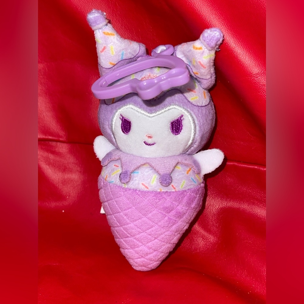 Sanrio Hello Kitty Kuromi Ice Cream Cone Bag Charm/Keychain.